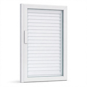 Magnetic Control Glass Blinds System Aluminum Louver Shutters