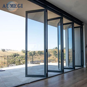 Aumegi Australian Style Vertical Folding Doors Bi Folding Aluminum