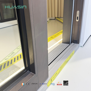 Huasin Factory Direct NFRC Latest Modern Design Villa House Outdoor Patio Aluminum Glass Sliding Doors Custom