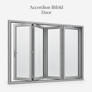 High Quality Exterior Hurricane Proof Double Glass Aluminum Bifold Accordion Door For Villa Garden Patio