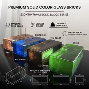 Solid Colored Crystal Glass Bricks