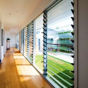 AS2047 Customized Aluminum Glass Louver Window with Mesh Thermal Break