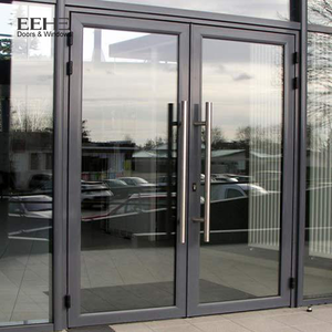 EEHE NFRC Certified Aluminum Double Swing Door Sound Insulation Commercial Patio Entrance Doors