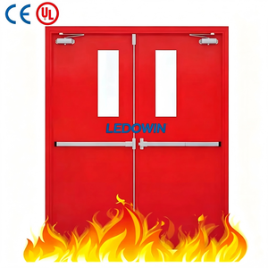 For UL 10 C 60/90/120/180 Emergency Exit Door Industrial School Fire Door Steel Galvanized 16# Frame Hollow Metal Commercial